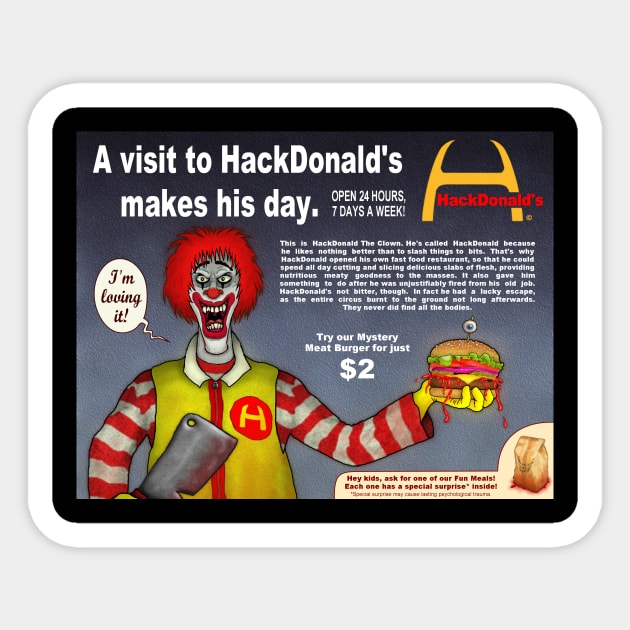 Hackdonald's Sticker by MalcolmKirk